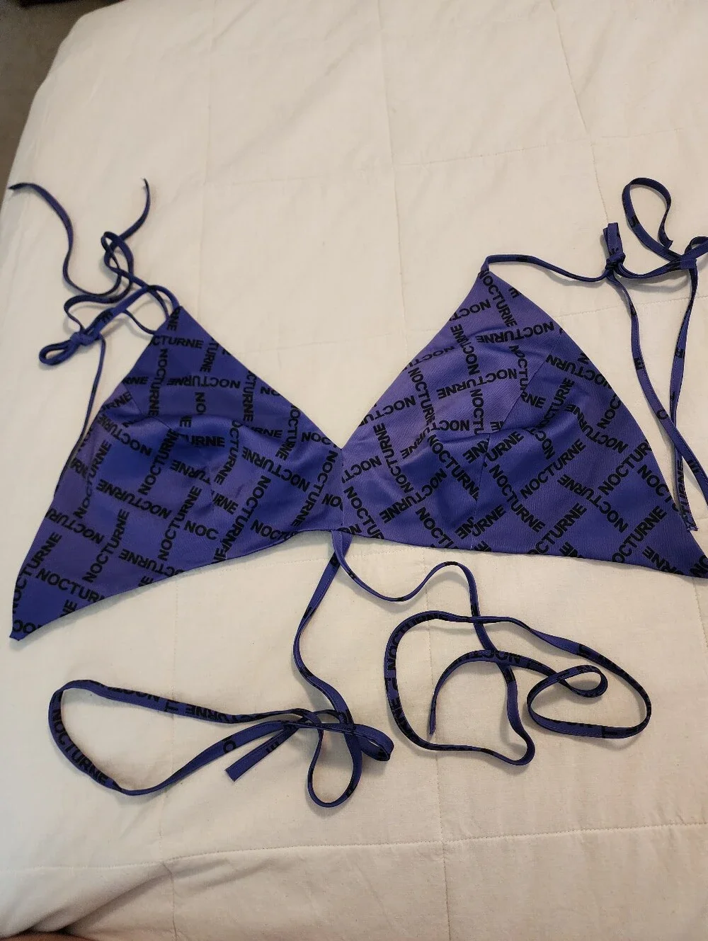 Nocturne Purple Logo Triangle Pajama Top Sz 44